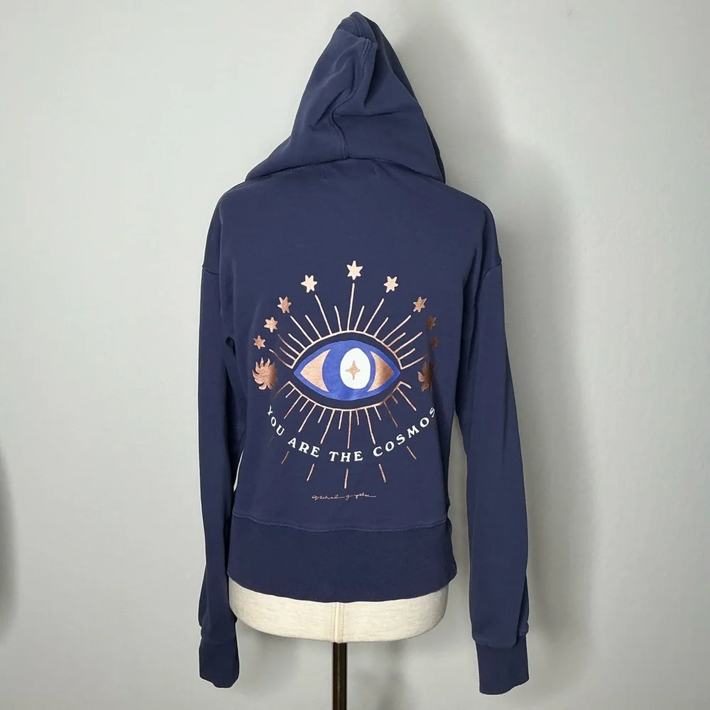 Spiritual Gangster You are  the Cosmos Hoodie Jacket Navy Size Small - Picture 10 of 11